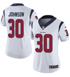 Women's Nike Houston Texans #30 Kevin Johnson Limited White Vapor Untouchable NFL Jersey