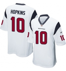 Men's Nike Houston Texans #10 DeAndre Hopkins Game White NFL Jersey