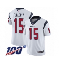 Men's Houston Texans #15 Will Fuller V White Vapor Untouchable Limited Player 100th Season Football Jersey