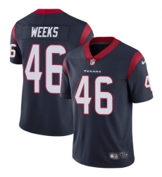 Men's Nike Houston Texans #46 Jon Weeks Limited Navy Blue Team Color Vapor Untouchable NFL Jersey