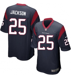 Men's Nike Houston Texans #25 Kareem Jackson Game Navy Blue Team Color NFL Jersey