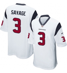 Men's Nike Houston Texans #3 Tom Savage Game White NFL Jersey