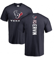 NFL Nike Houston Texans #21 Tyler Ervin Navy Blue Backer T-Shirt