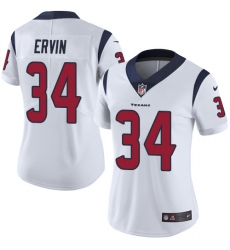 Women's Nike Houston Texans #34 Tyler Ervin Elite White NFL Jersey