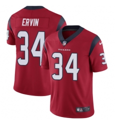 Youth Nike Houston Texans #34 Tyler Ervin Limited Red Alternate Vapor Untouchable NFL Jersey
