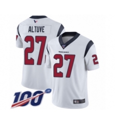 Men's Houston Texans #27 Jose Altuve White Vapor Untouchable Limited Player 100th Season Football Jersey