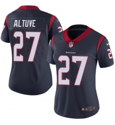 Women's Nike Houston Texans #27 Jose Altuve Limited Navy Blue Team Color Vapor Untouchable NFL Jersey