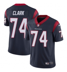 Men's Nike Houston Texans #74 Chris Clark Limited Navy Blue Team Color Vapor Untouchable NFL Jersey