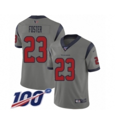 Youth Houston Texans #23 Arian Foster Limited Gray Inverted Legend 100th Season Football Jersey