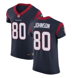 Men's Nike Houston Texans #80 Andre Johnson Navy Blue Team Color Vapor Untouchable Elite Player NFL Jersey