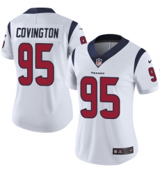 Women's Nike Houston Texans #95 Christian Covington Limited White Vapor Untouchable NFL Jersey