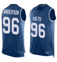 Men's Nike Indianapolis Colts #96 Henry Anderson Limited Royal Blue Player Name & Number Tank Top NFL Jersey