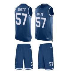 Men's Nike Indianapolis Colts #57 Jon Bostic Limited Royal Blue Tank Top Suit NFL Jersey