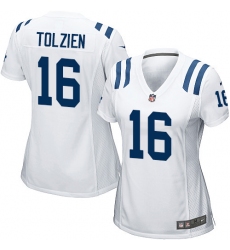 Women's Nike Indianapolis Colts #16 Scott Tolzien Game White NFL Jersey