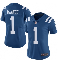 Women's Nike Indianapolis Colts #1 Pat McAfee Elite Royal Blue Team Color NFL Jersey