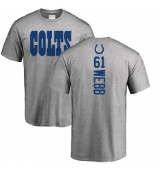 NFL Nike Indianapolis Colts #61 JMarcus Webb Ash Backer T-Shirt
