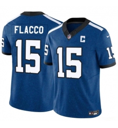 Youth Indianapolis Colts #15 Joe Flacco Blue 2024 F.U.S.E. Throwback Vapor Untouchable Limited Football Stitched Jersey