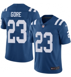 Youth Nike Indianapolis Colts #23 Frank Gore Royal Blue Team Color Vapor Untouchable Limited Player NFL Jersey