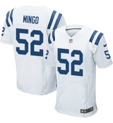 Men's Nike Indianapolis Colts #52 Barkevious Mingo Elite White NFL Jersey