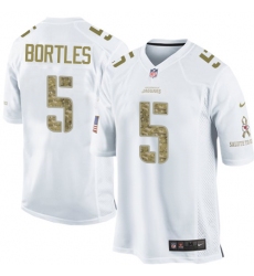 Men's Nike Jacksonville Jaguars #5 Blake Bortles Elite White Salute to Service NFL Jersey