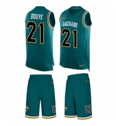 Men's Nike Jacksonville Jaguars #21 A.J. Bouye Limited Teal Green Tank Top Suit NFL Jersey