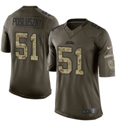 Men's Nike Jacksonville Jaguars #51 Paul Posluszny Elite Green Salute to Service NFL Jersey