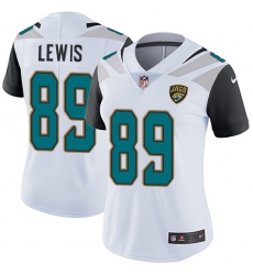 Women's Nike Jacksonville Jaguars #89 Marcedes Lewis White Vapor Untouchable Limited Player NFL Jersey