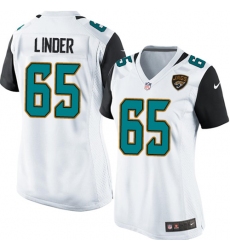 Women's Nike Jacksonville Jaguars #65 Brandon Linder Game White NFL Jersey