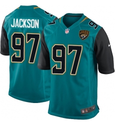 Men's Nike Jacksonville Jaguars #97 Malik Jackson Game Teal Green Team Color NFL Jersey