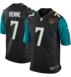 Men's Nike Jacksonville Jaguars #7 Chad Henne Game Black Alternate NFL Jersey
