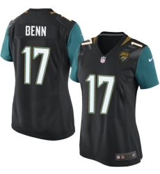 Women's Nike Jacksonville Jaguars #17 Arrelious Benn Game Black Alternate NFL Jersey
