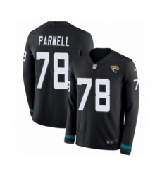Youth Nike Jacksonville Jaguars #78 Jermey Parnell Limited Black Therma Long Sleeve NFL Jersey