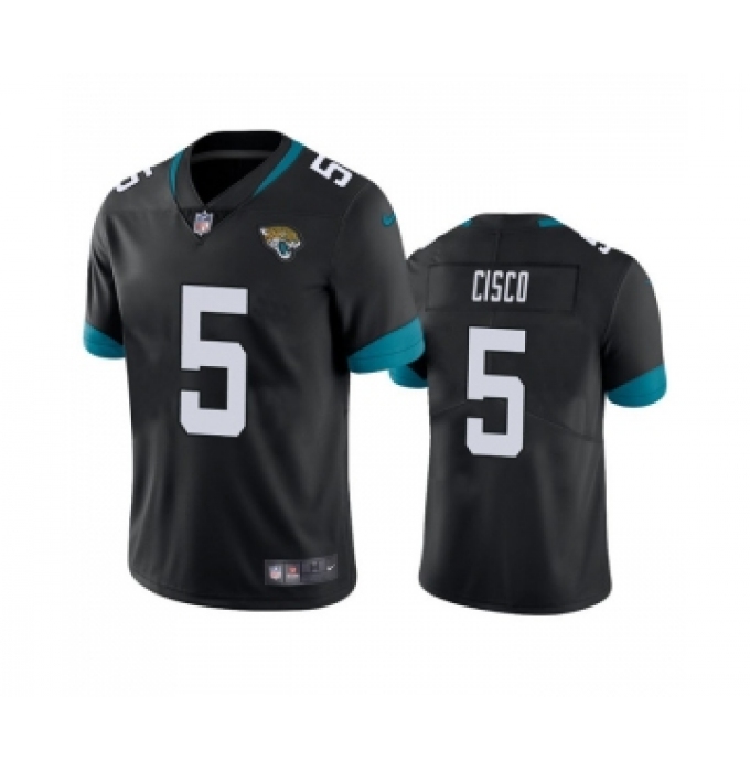 Men's Jacksonville Jaguars #5 Andre Cisco Black Vapor Untouchable Limited Stitched Jersey