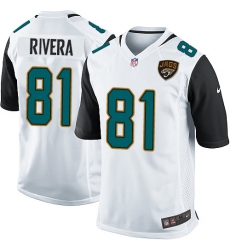 Men's Nike Jacksonville Jaguars #81 Mychal Rivera Game White NFL Jersey