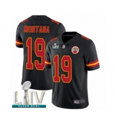 Youth Kansas City Chiefs #19 Joe Montana Limited Black Rush Vapor Untouchable Super Bowl LIV Bound Football Jersey