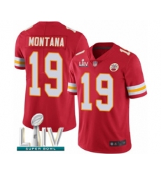 Youth Kansas City Chiefs #19 Joe Montana Red Team Color Vapor Untouchable Limited Player Super Bowl LIV Bound Football Jersey