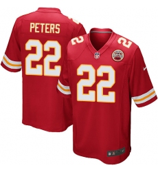 Men's Nike Kansas City Chiefs #22 Marcus Peters Game Red Team Color NFL Jersey