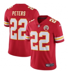 Men's Nike Kansas City Chiefs #22 Marcus Peters Red Team Color Vapor Untouchable Limited Player NFL Jersey