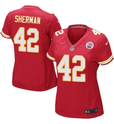 Women's Nike Kansas City Chiefs #42 Anthony Sherman Game Red Team Color NFL Jersey
