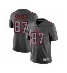 Men's Kansas City Chiefs #87 Travis Kelce Limited Gray Static Fashion Football Jersey