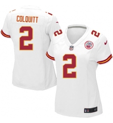 Women's Nike Kansas City Chiefs #2 Dustin Colquitt Game White NFL Jersey