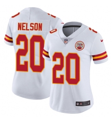 Women's Nike Kansas City Chiefs #20 Steven Nelson Elite White NFL Jersey