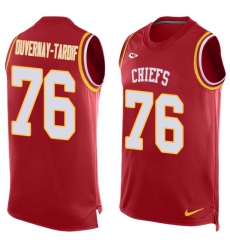 Men's Nike Kansas City Chiefs #76 Laurent Duvernay-Tardif Limited Red Player Name & Number Tank Top NFL Jersey