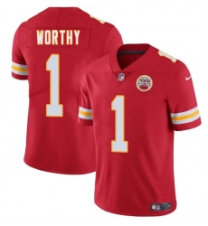 Youth Kansas City Chiefs #1 Xavier Worthy Red 2024 Draft Vapor Untouchable Limited Football Stitched Jersey