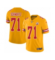 Women's Kansas City Chiefs #71 Mitchell Schwartz Limited Gold Inverted Legend Football Jersey
