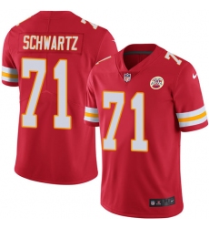 Youth Nike Kansas City Chiefs #71 Mitchell Schwartz Red Team Color Vapor Untouchable Limited Player NFL Jersey