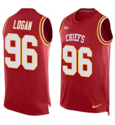 Men's Nike Kansas City Chiefs #96 Bennie Logan Limited Red Player Name & Number Tank Top NFL Jersey